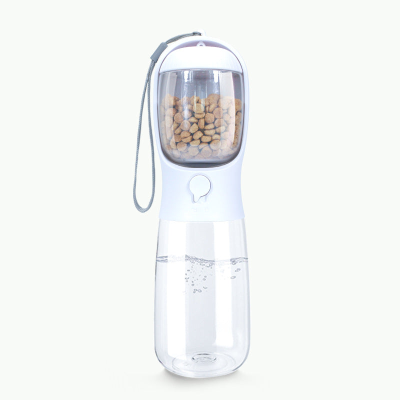 WetKet 2-in-1 pet water bottle for travel with dogs and cats, compact design for hiking and walks